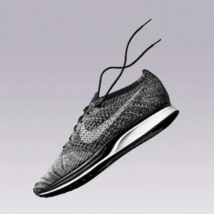 Men's Nike FlyKnit Racer Sneakers - Oreo